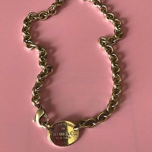 Tiffany Return Tp Tiffany silver choker #925   15 inch length